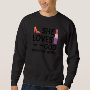 Funny Makeup Lipstick: Spielspazierweg Sweatshirt