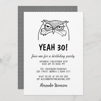 Funny Male 30. Geburtstag Einladung