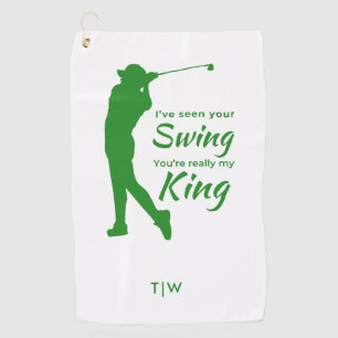 Funny Male Golf Zitat Ich habe Ihren Swing gesehen Golfhandtuch