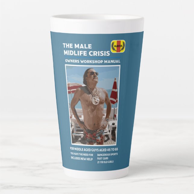 Funny Male Midlife Crisis Geschenke Milchtasse (Vorderseite)