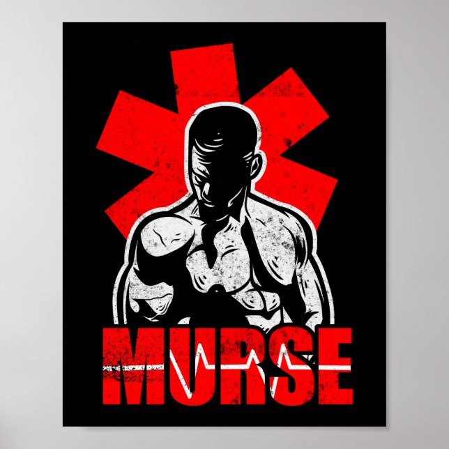 Funny Male Nurse Murse Poster (Vorne)
