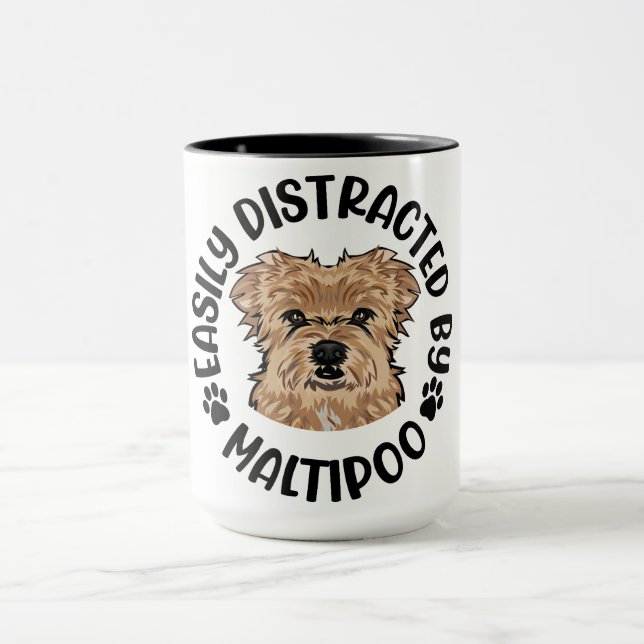 Funny Maltipoo Dog Tasse (Zentrum)
