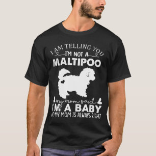 Funny Maltipoo Hund liebt Geschenke für Frauen Mam T-Shirt
