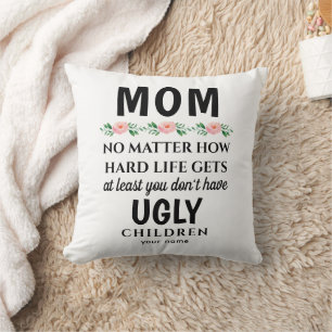 Funny Mama Aquarellblume Geburtstag Kissen