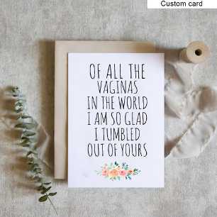 Funny Mama Birthday Card von Daughter Floral Print Feiertagskarte