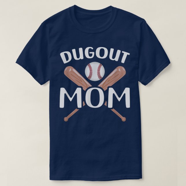 Funny Mama Dugout Mama Baseball Cool Baseball Mama T-Shirt (Design vorne)