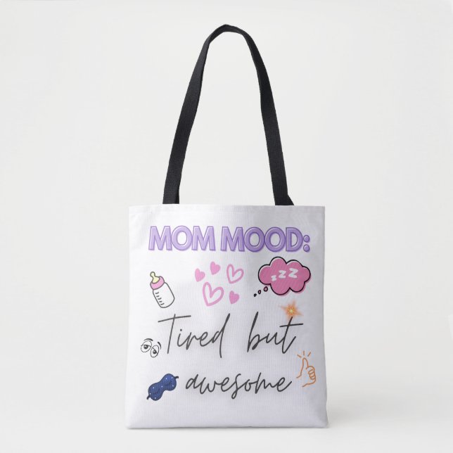 Funny Mama Geschenk Zitat - müde, aber Phantastisc (Vorderseite)