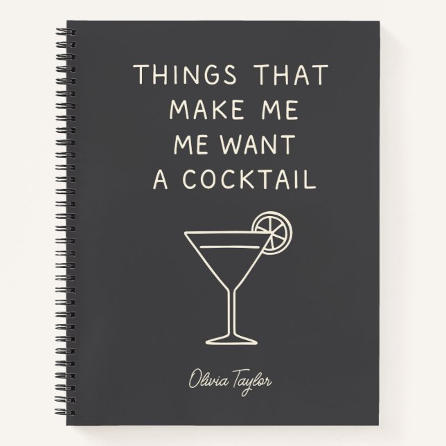 Funny Mama Life Drinking Erwachsene Spaß Name Notizbuch (Vorderseite)