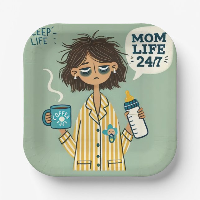 Funny Mama Paper Teller - "Mama Life 24/7" (Vorderseite)