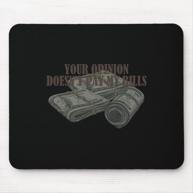 Funny Mama Slogan Graphic your Opinion Docks&# t  Mousepad (Vorne)