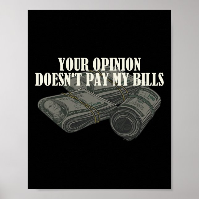 Funny Mama Slogan Graphic your Opinion Docks&# t  Poster (Vorne)