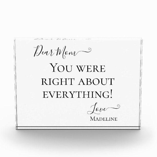 Funny Mama Sprichwort Sie waren richtig Fotoblock (Vorderseite)