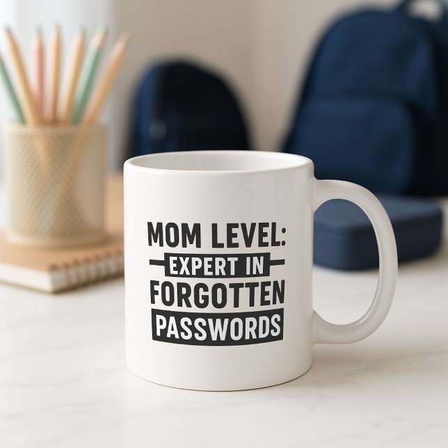 Funny Mama Tasse; Experte für vergessene Passwörte Kaffeetasse (Von Creator hochgeladen)