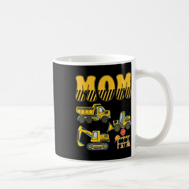 Funny Mama Vater Bau Bagger Kinder Junge Fami Kaffeetasse (Rechts)