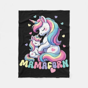 Funny Mamacorn Costume Mothers Day Unicorn Mama Wo Fleecedecke