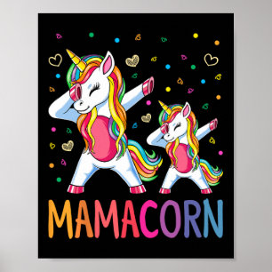 Funny Mamacorn Einhorn Kostüme Mama Muttertag Poster