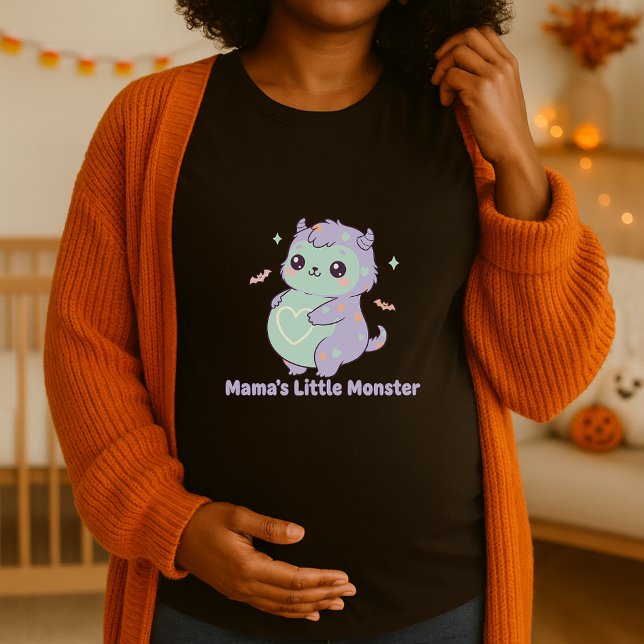 Funny Mamas Halloween Kleines Monster Niedliche Sc T-Shirt (Von Creator hochgeladen)