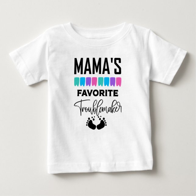 Funny Mamas Lieblings-Trost-Girls Baby T-shirt (Vorderseite)