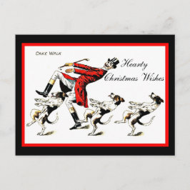 Funny Man Hunde Top Hat Monocle Cake Walk, Kopie 1 Postkarte