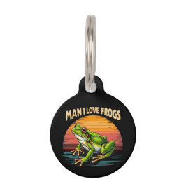 Funny Man I Liebe Frogs Retro Frosch Liebhaber Nie Haustiermarke
