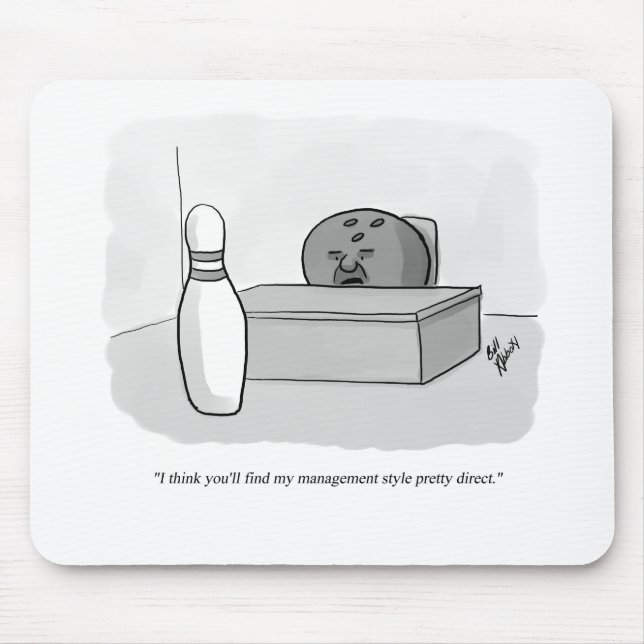 Funny Management und Leadership Cartoon Spaß Mousepad (Vorne)