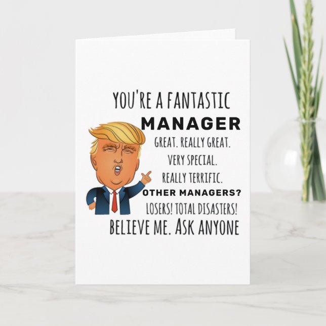 Funny Manager Geburtstag Bestes Geschenk Karte (Vorderseite)
