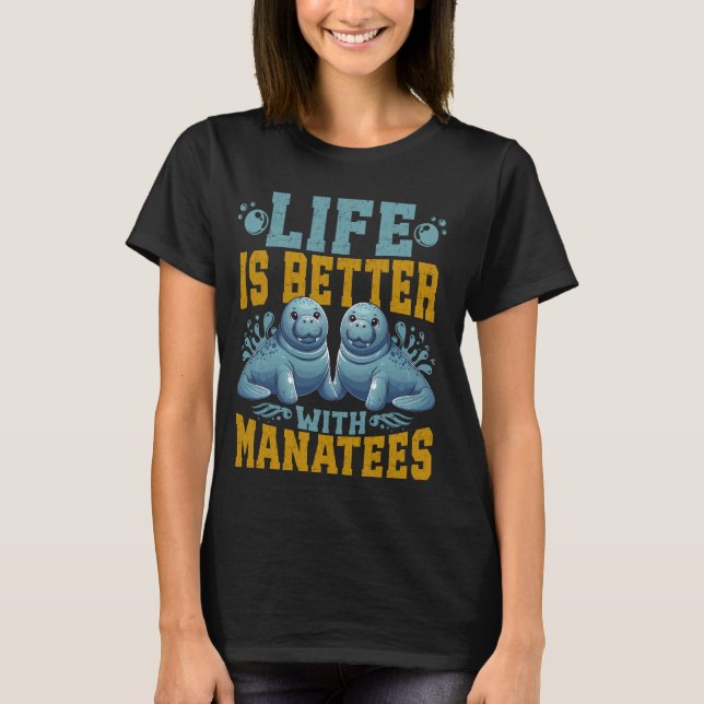 Funny Manatee Sea Cow T-Shirt (Vorderseite)