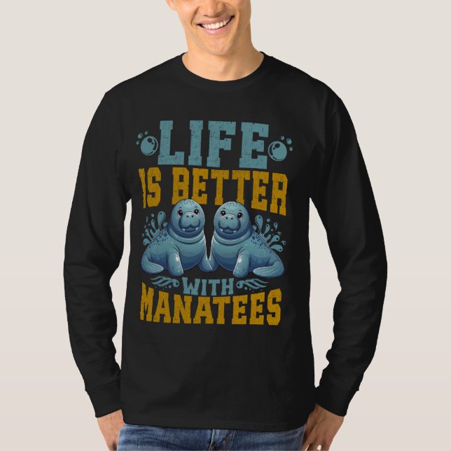 Funny Manatee Sea Cow T-Shirt (Vorderseite)