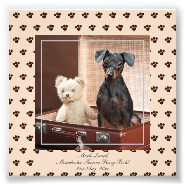 Funny Manchester Terrier FOTO zum Keepake (Vorne)
