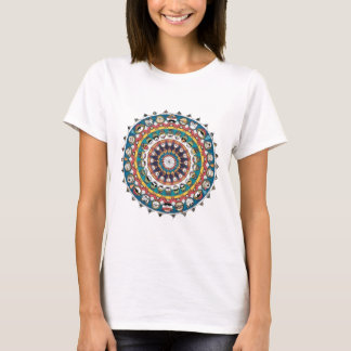 Funny Mandala Design mit Whimsical Cartoon Faces T-Shirt