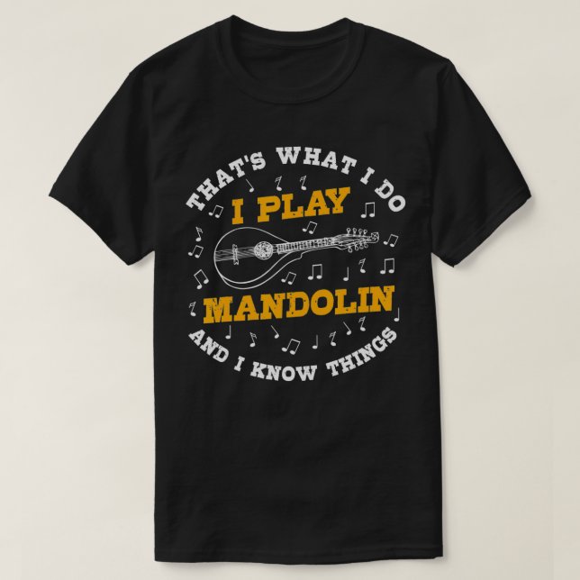 Funny Mandolin Saying Gift Folk Music Bluegrass  T-Shirt (Design vorne)