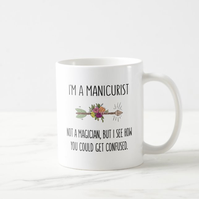 Funny Manicurist Nail Technician Gift Idea Kaffeetasse (Rechts)