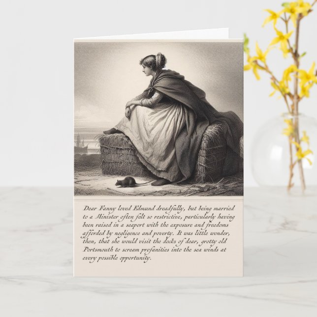 Funny Mansfield Park Jane Austen Card Karte (Gelbe Blume)