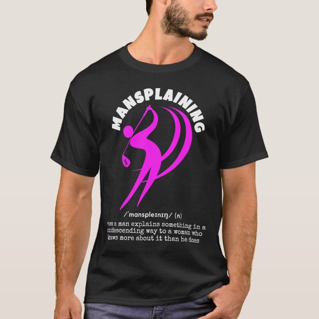 Funny MANSPLAINING Golf T-Shirt (Vorderseite)