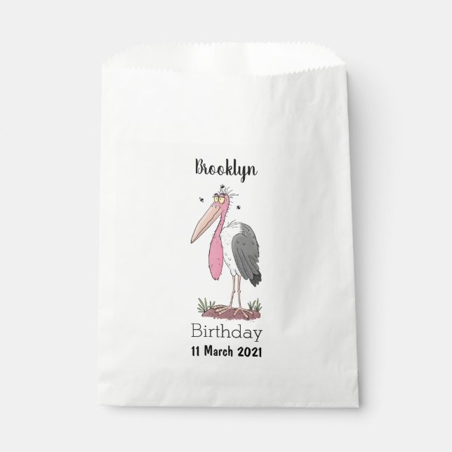 Funny marabou Storch Cartoon Geschenktütchen (Vorderseite)