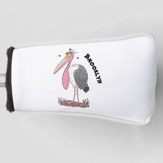 Funny marabou Storch Cartoon Golf Headcover (Vorderseite)
