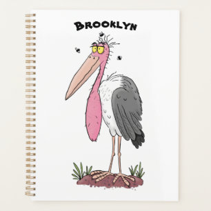 Funny marabou Storch Cartoon Planer