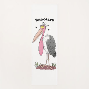 Funny marabou Storch Cartoon Yogamatte