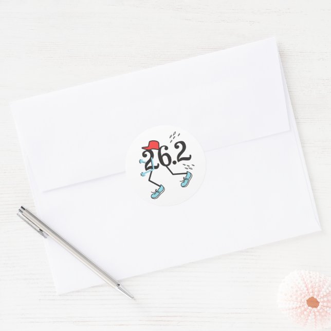 Funny Marathon 26.2 © Runner themed Stickers (Umschlag)