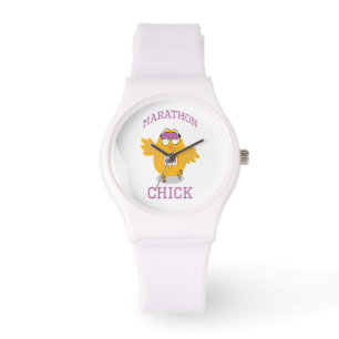 Funny Marathon Chick Armbanduhr