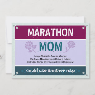 Funny Marathon Mama könnte ein Nickerchen Mutterta Karte