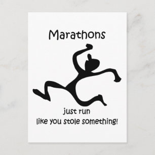 Funny Marathon Postkarte
