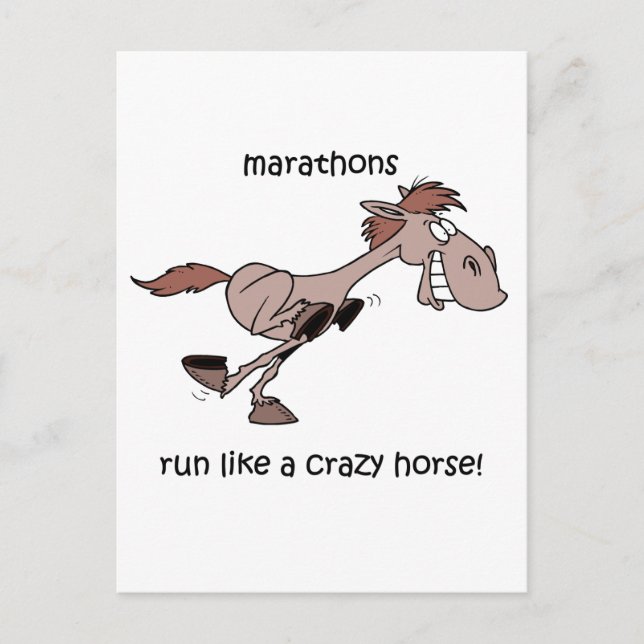 Funny Marathon Postkarte (Vorderseite)
