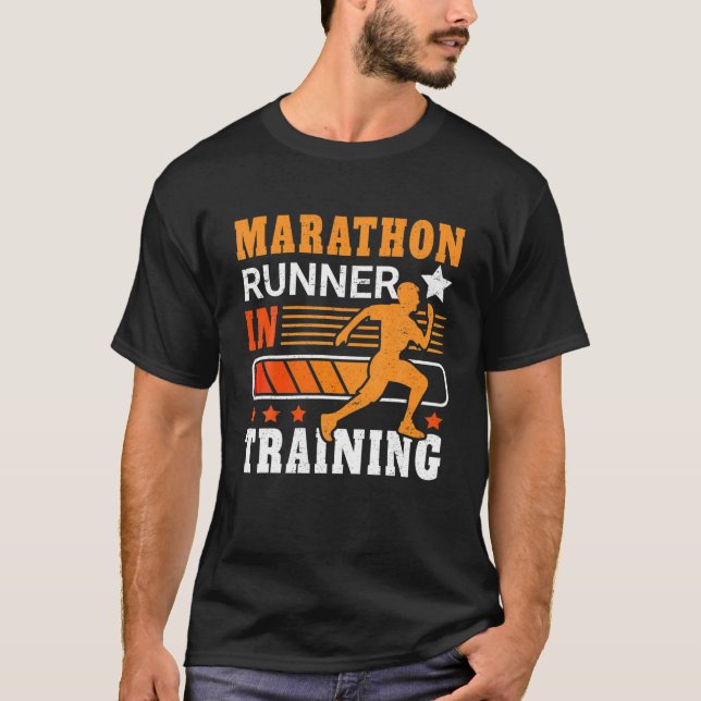 Funny Marathon Runner Art Männer Frauen Marathon R T-Shirt (Vorderseite)