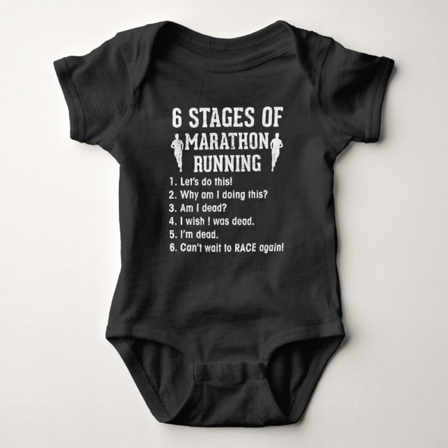 Funny Marathon Runner Zitat Athlete Running Baby Strampler (Vorderseite)