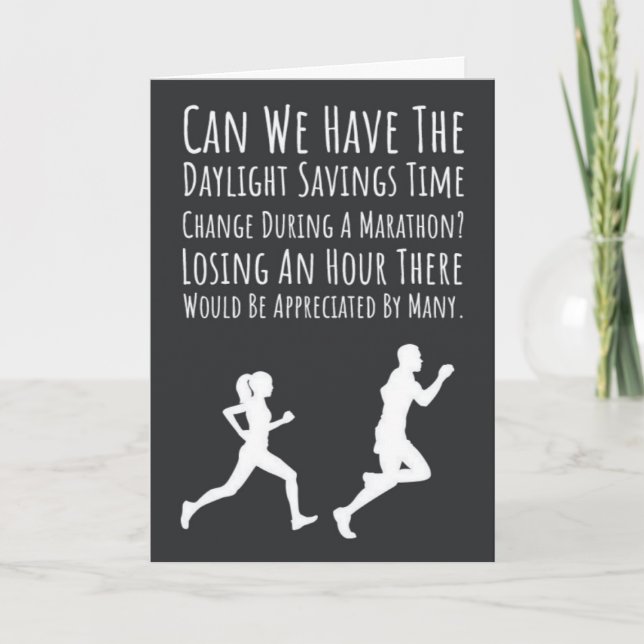 Funny Marathon Running Cards Runner Marathoner Karte (Vorderseite)