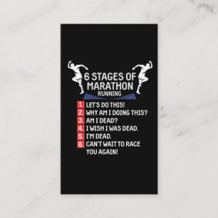 Funny Marathon Running Spaß Runner Marathonläufer Visitenkarte