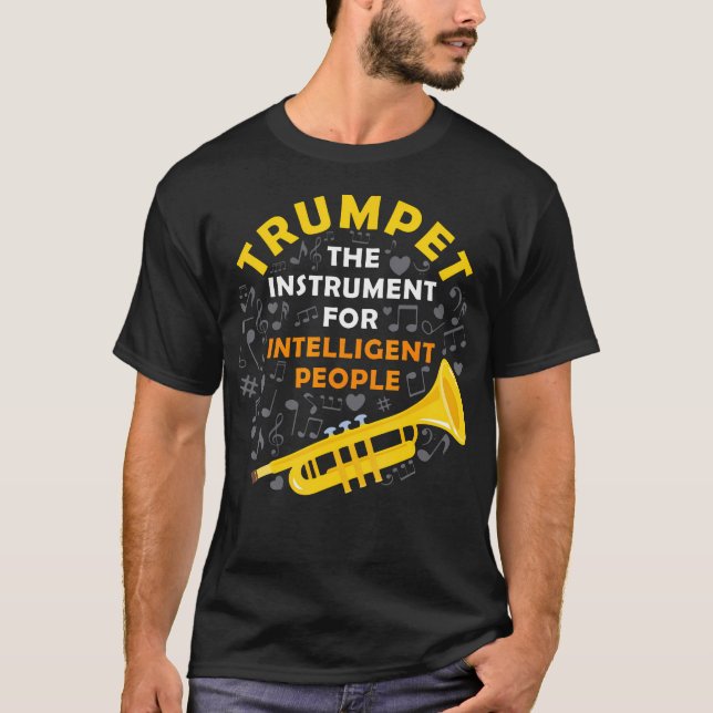 Funny Marching Band Jazz Trumpet Brass Player Humo T-Shirt (Vorderseite)