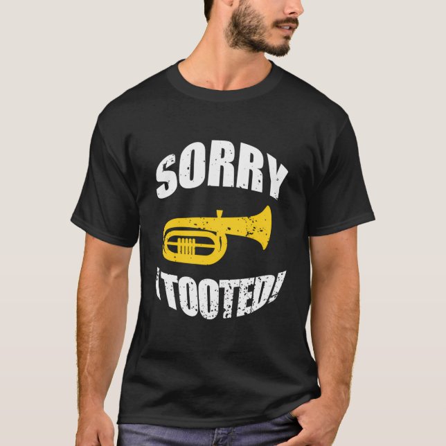 Funny Marching Band Tuba Player T-Shirt (Vorderseite)