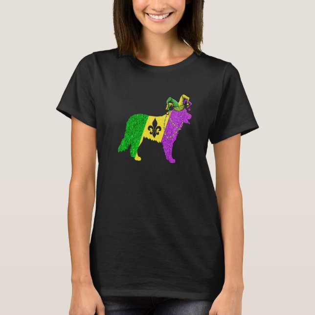 Funny Mardi Gras Bernese Mountain Dog Mardi Gras H T-Shirt (Vorderseite)